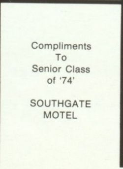 Southgate Motel - Old Yeabook Ad